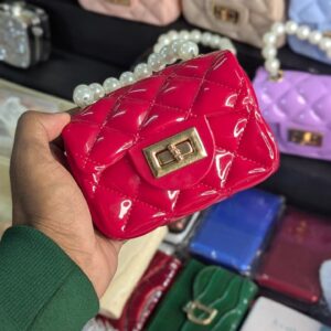 Candy Color PVC Jelly Mini Bag for Women - Red