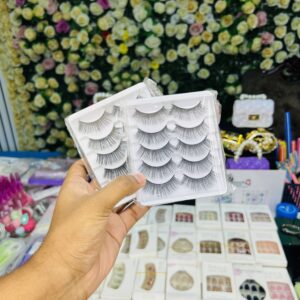 premium 5 pairs natural wispy long false eyelashes set for eye makeup