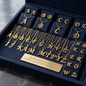 Store alphabet jewelry set